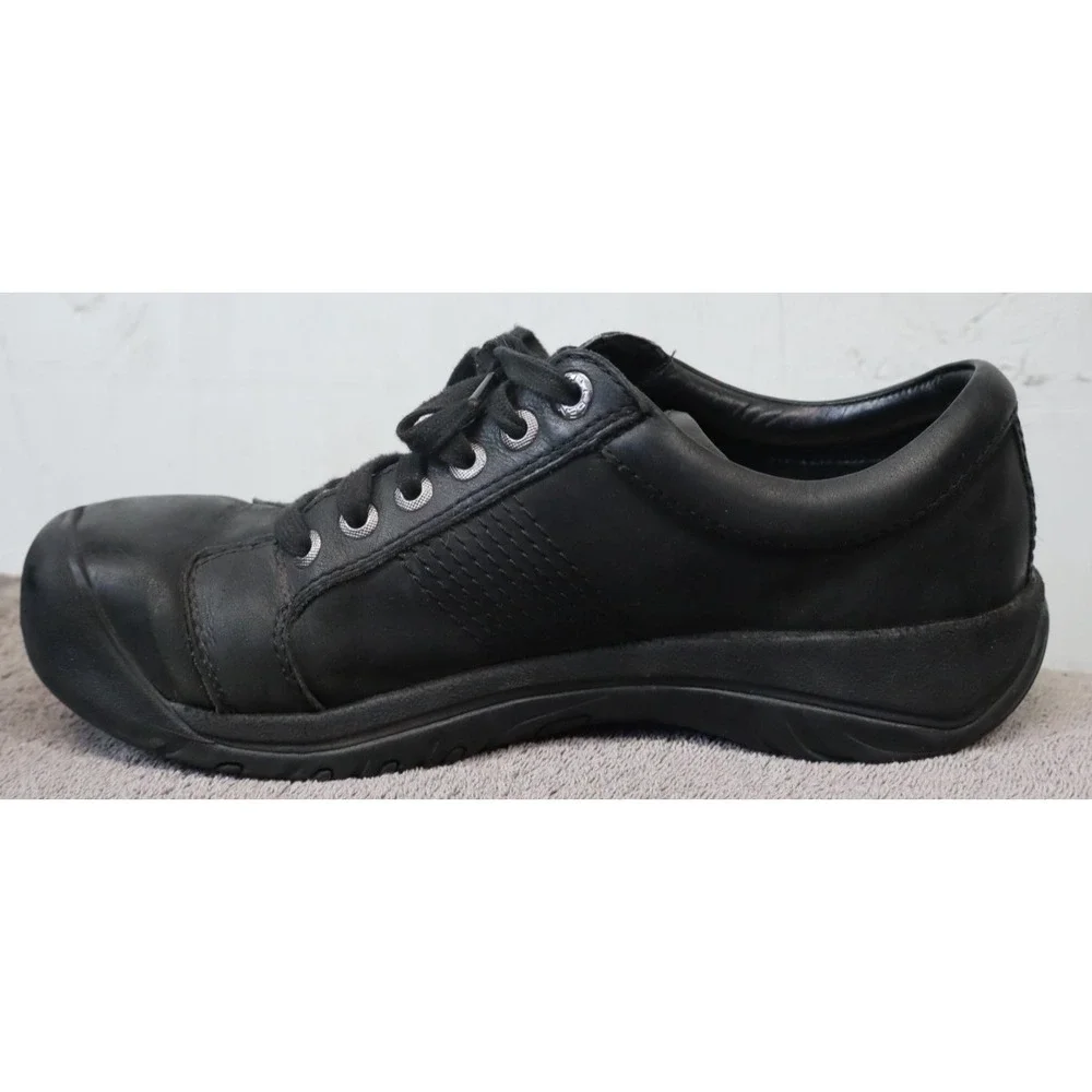 KEEN Austin Mens Black Leather Oxford Shoes Size 11.5‎ US